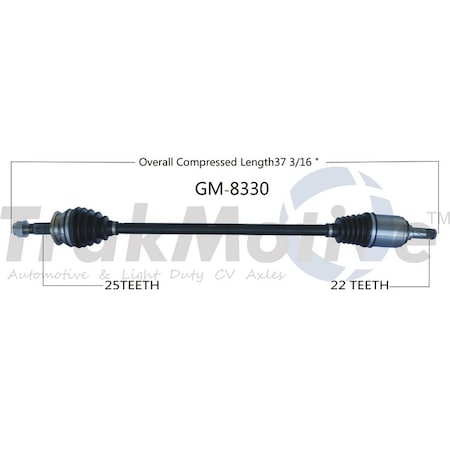 Surtrack Axle Cv Axle Shaft, Gm-8330 GM-8330